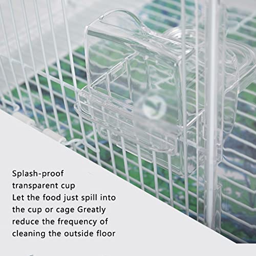 XQWERJ Bird Cage Pet Supplies Travel Cage Acrylic Parrot Cage Portable Birds and Small Animals Easy To Clean (White 36 * 34 * 43cm)