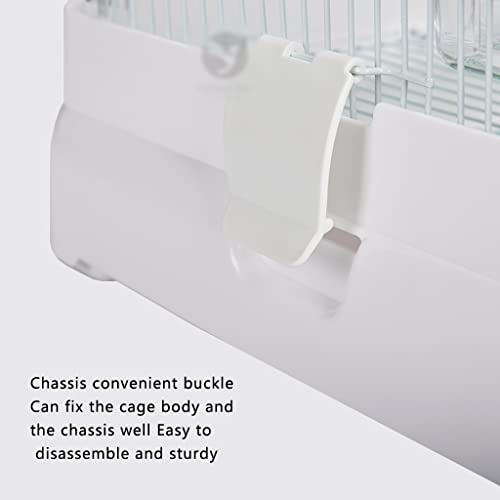 XQWERJ Bird Cage Pet Supplies Travel Cage Acrylic Parrot Cage Portable Birds and Small Animals Easy To Clean (White 36 * 34 * 43cm)
