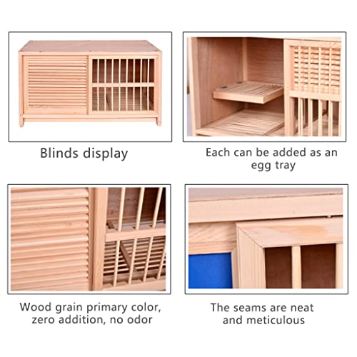 XQWERJ Bird Cage Pigeon Cage Wooden Pigeon Loft Pigeon Nest Box Rack Solid Wood Nest Rest Pair Poultry Transport Cage (Wood Color 90 * 45 * 50cm)