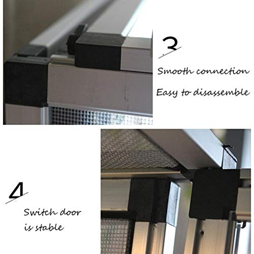 Xu-pet Aleación de Aluminio Respirable Arbóreo Tanque, camaleón, geco, Lagartija, Ardilla, Vivero Caja de alimentación, Familia Regalo (Color : Black)