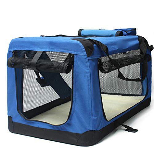 Xu Yuan Jia-Shop Jaula para Perros Cajón Azul Plegable Perro Suave, Interior y Exterior Pet Home Coche Perrera excursión Bolsa de Transporte de Equipaje for Mascotas Jaula para Transporte (Size : XL)