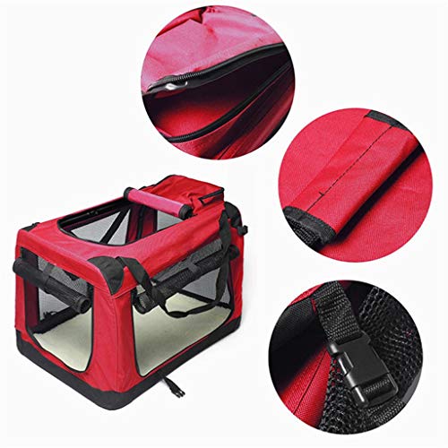 Xu Yuan Jia-Shop Jaula para Perros Cajón Rojo Plegable Perro Suave, Interior y Exterior Pet Home Coche Perrera excursión Bolsa de Transporte de Equipaje for Mascotas Jaula para Transporte (Size : S)