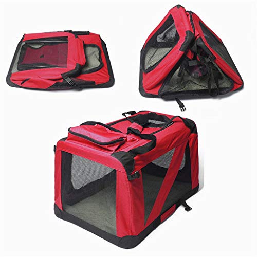 Xu Yuan Jia-Shop Jaula para Perros Cajón Rojo Plegable Perro Suave, Interior y Exterior Pet Home Coche Perrera excursión Bolsa de Transporte de Equipaje for Mascotas Jaula para Transporte (Size : S)