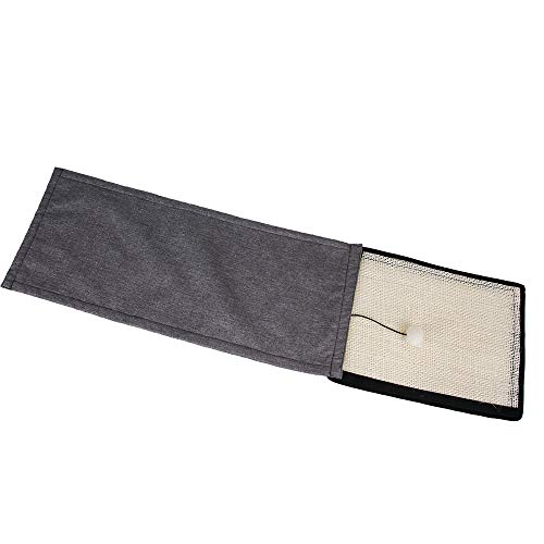 XUMU - Almohadilla para rascadores de gatos, protector de sofá para gatos, sisal natural, alfombrilla para rascador, lavable, duradera, con una bonita bola.