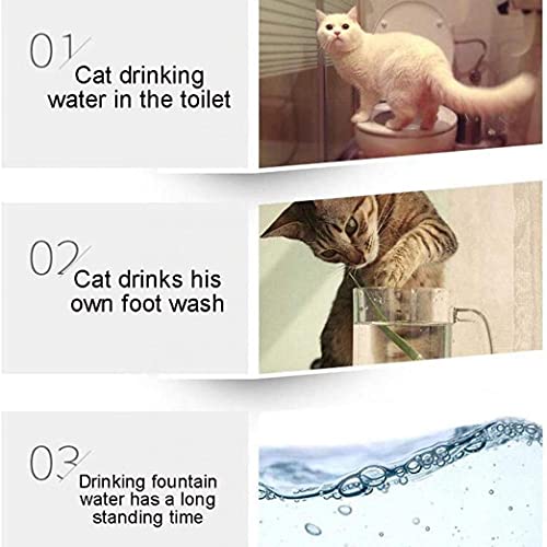 XUNMAIFLB Fuente De Agua para Mascotas De Cerámica, Fuente De Agua para Mascotas, Fuente De Agua Ultra Silenciosa para Gatos, Cuenco De Porcelana para Fuentes De Agua para Gatos Y Perros