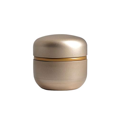 XUSHI Pequeño Metal urna del Animal doméstico, la cremación funeraria Cenizas for Guardar Recuerdos, Usado for Perros y Gatos Reptil como Mascota Conejo Bird Memorial Pot (Color : Gold)