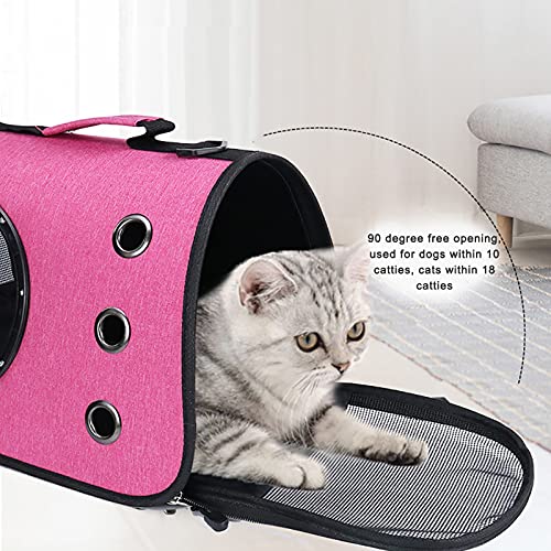 XXW Transportín para Mascotas, Transportador Portátil para Gatos, Bolsa De Viaje De Transporte Ligero Y Transpirable, Bolsa para Perros Plegable Aprobada por La Aerolínea,Café