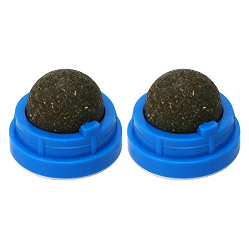 XYSQWZ 2PCS Cat Licking Mint Ball Gota Natural Cat Catnip Candy Actinidia Polygama Cat Snacks Digestive Aids Cat Treats Suministros para Mascotas para Gatos