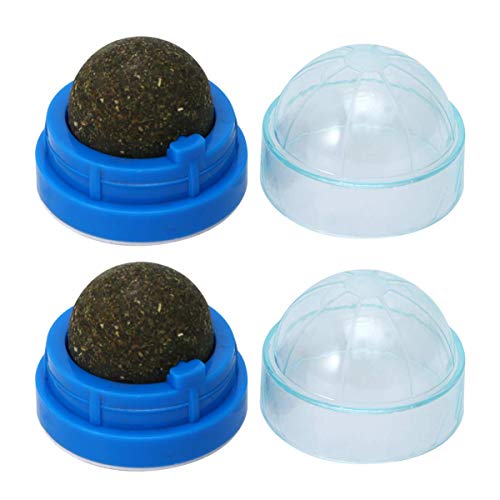 XYSQWZ 2PCS Cat Licking Mint Ball Gota Natural Cat Catnip Candy Actinidia Polygama Cat Snacks Digestive Aids Cat Treats Suministros para Mascotas para Gatos