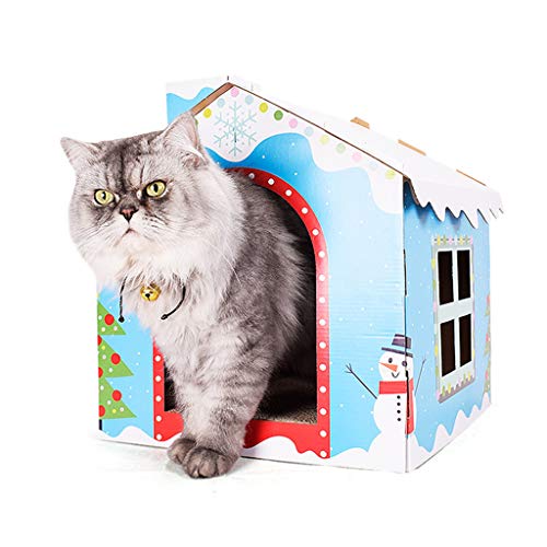 Yanhonin - Caja de cartón para Gatos, 35,6 x 36 x 41 cm