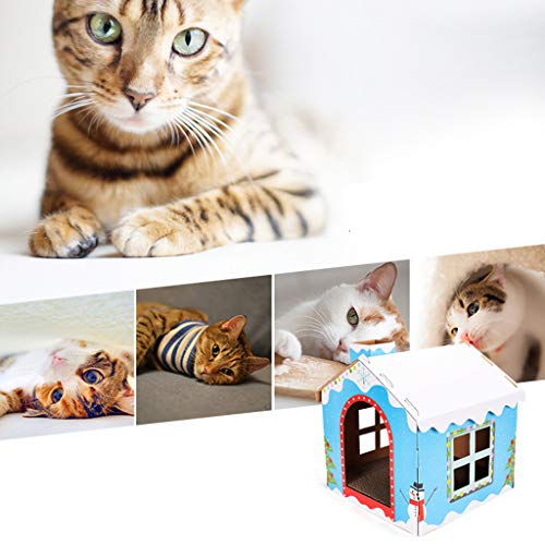 Yanhonin - Caja de cartón para Gatos, 35,6 x 36 x 41 cm