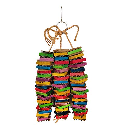 Yantan Juguete para loros GrooE VVGel cartón Big Bird juguete africano de papagayo gris juguete de madera natural con clip