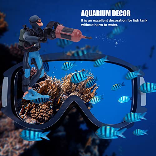 Yardwe Ornamento de Acuario Creativo Buscador de Tesoros Diverción Decoración de La Figura para El Tanque de Pescado Azul