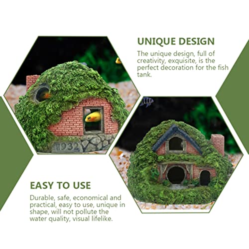 YARNOW Decoraciones de Acuario de Resina Escondite de La Cueva de Pescado Escondite Acuario Adorno Decoración Paisajismo Vista Decore El Ornamento del Tanque de Peces para Peces de