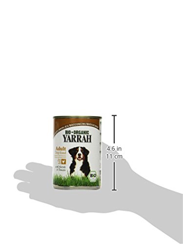 YARRAH Comida para Perros orgánica con Pollo, ortiga, Tomate, 405 g, 12 Unidades (12 x 405 g)