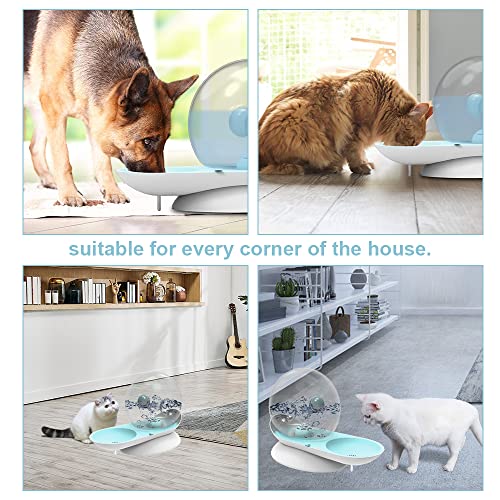 YATOSEEN Dispensadores de Agua para Mascotas para Gatos y Perros dispensador automático de Agua por Gravedad con Forma de Caracol Gran Capacidad 2,8 L Fuente de Agua para Gatos Bebedero para Mascotas