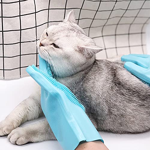 YATOSEEN Toalla de Secado para Perros súper Absorbente, Toalla de baño de Microfibra Suave para Mascotas Que Absorbe la Humedad y Seca la Mascota rápidamente con Guantes de Fregar Accesorios de baño