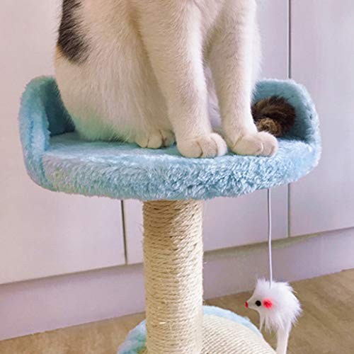 YBYP Rascador de gato para gato Torre de gato Marco de escalada para gato Rascador de gato Poste de árbol Rascador Muebles Gimnasio Casa Juguete Gato Plataforma de salto Árbol de gato (Color: Azul)