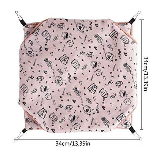 Yeahb Hamaca para Mascotas Pequeñas Doble Capa Cama Hamaca Colgante para Mascotas Hamaca De Hámster Hamaca Colgante para Roedores para Hámster, Ardilla Voladora, Ardilla,Chinchilla, Erizo, Visón, Etc
