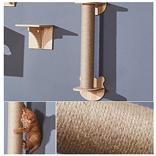 yestter-123 Poste para rascar Gatos | Juguete para Gatos montado en la Pared con Tornillo de Montaje, Poste para Colgar en la Cuerda Postes rascadores para Gatos diseñados para la Salud y el Buen