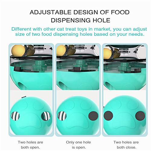 YGMXZL Juguete de bola dosificadora de alimentos para gatos, 2 en 1, bola de golosinas interactivas para gatos con divertido palo para gatos, juguetes para entrenamiento de gatos