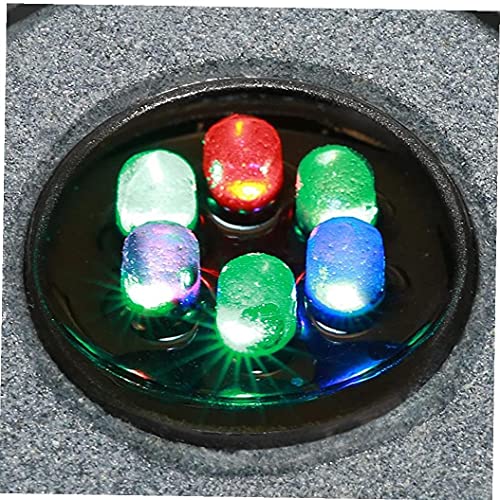 Yililay Piedra Aire Peces de Acuario Tanque de Piedra llevó la Burbuja de Aire de luz con 6 Leds de Color Cambio de Acuario Accesorios Casa y jardín