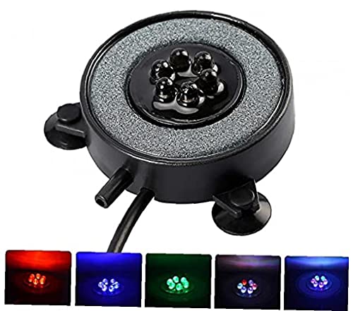 Yililay Piedra Aire Peces de Acuario Tanque de Piedra llevó la Burbuja de Aire de luz con 6 Leds de Color Cambio de Acuario Accesorios Casa y jardín