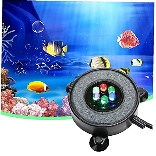 Yililay Piedra Aire Peces de Acuario Tanque de Piedra llevó la Burbuja de Aire de luz con 6 Leds de Color Cambio de Acuario Accesorios Casa y jardín