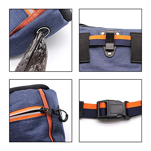 yine Bolsas para dulces para perros, aperitivos, bolsas de caca, transportan fácilmente juguetes para mascotas, azul oscuro, bolsa de tratamiento del perro