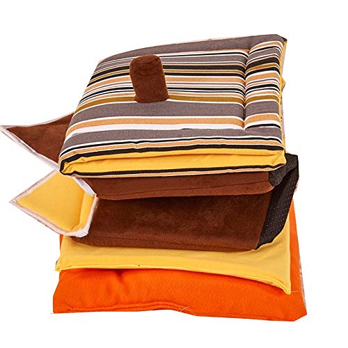 Yingm Cama para mascotas Igloo interior para gatos y perros, casa para mascotas de cuatro estaciones de café, cama para mascotas de 1 a 10 kg de calentamiento cómodo (color: café, tamaño: S)