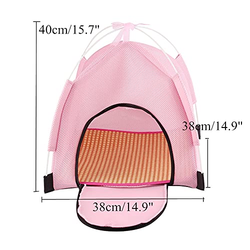 yinyinpu Tienda de campaña para Perros Casitas para Gatos Al Aire Libre Cama de Perro Tienda para Perros Pop Up Plegable Cama de Gato Perro Impermeable Tienda 40,Pink
