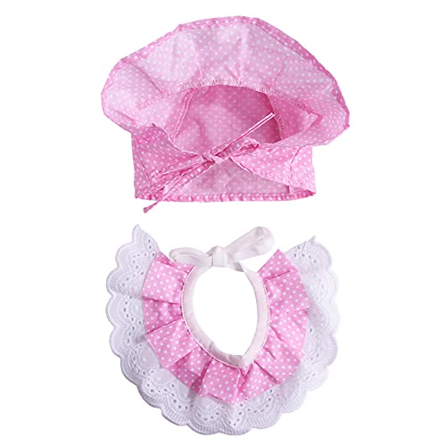 Yissone Bandana de Encaje para Perros Y Gatos 2 Piezas de Bandana para Gatos Set de Sombrero de Babero para Mascotas Accesorios de Fiesta de Cumpleaños