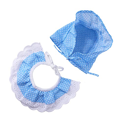 Yissone Bandana de Encaje para Perros Y Gatos 2 Piezas de Bandana para Gatos Set de Sombrero de Babero para Mascotas Accesorios de Fiesta de Cumpleaños