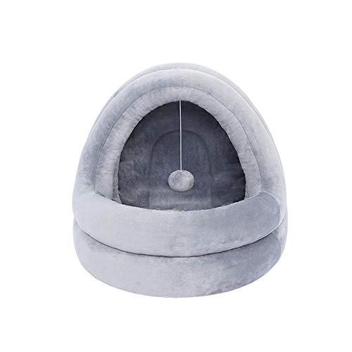 YITON Cama De Perro Tamaño L para 10 Kg Cama De Cueva para Gatos Tienda De Interior para Mascotas Cojín Suave Y Cálido Casa Acogedora Camas para Dormir Nido para Gatos Perros 1Uds B