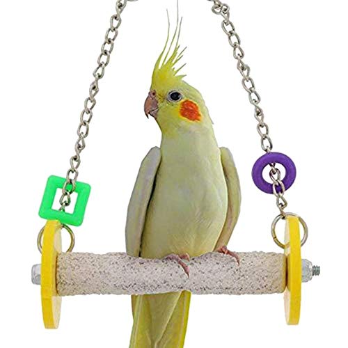 YITON Perchas para Pájaros Pájaros Roll Swing Perch Nails Pico Grinding Stick Parrot Cage Stand Chew Toy 1Pcs