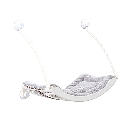 YLiansong-home Hamaca de Gato Asiento de la Ventana de la Hamaca de Gato con Fuertes ventosas, Cama de Gato montada por la Ventana para Perros y Gatos (Color : Gray, Tamaño : 50x28cm)