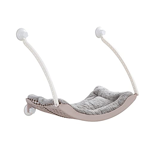 YLiansong-home Hamaca de Gato Asiento de la Ventana de la Hamaca de Gato con Fuertes ventosas, Cama de Gato montada por la Ventana para Perros y Gatos (Color : Gray, Tamaño : 50x28cm)