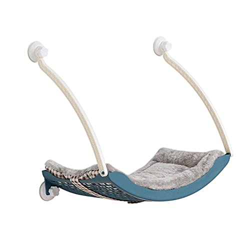 YLiansong-home Hamaca de Gato Asiento de la Ventana de la Hamaca de Gato con Fuertes ventosas, Cama de Gato montada por la Ventana para Perros y Gatos (Color : Gray, Tamaño : 50x28cm)