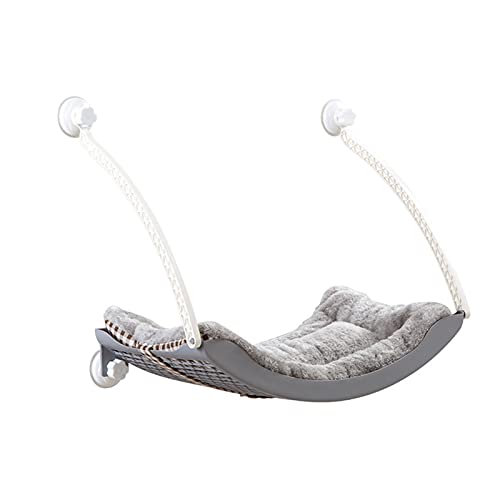 YLiansong-home Hamaca de Gato Asiento de la Ventana de la Hamaca de Gato con Fuertes ventosas, Cama de Gato montada por la Ventana para Perros y Gatos (Color : Gray, Tamaño : 50x28cm)