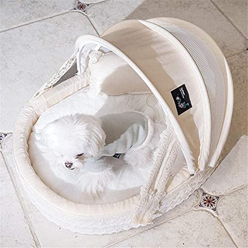 YLJJ Cama para Mascotas de Lujo Perros, Nido Mascotas, Cuna Princesa, casa, Cama Lavable, Gatos, Interior, cojín Perrera, Perros pequeños y medianos,