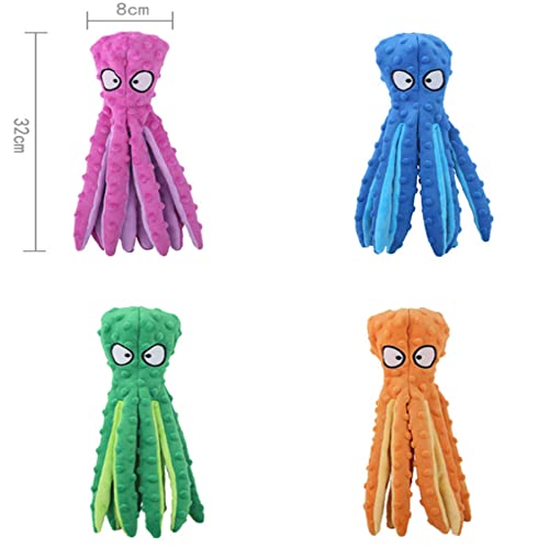 Ylout 4 Uds. De Pulpo De Peluche Suave para Perros Juguetes para Jugar Al Aire Libre Juguetes Interactivos para Perros Chirriantes Sonda De Papel Juguete para Masticar Dientes