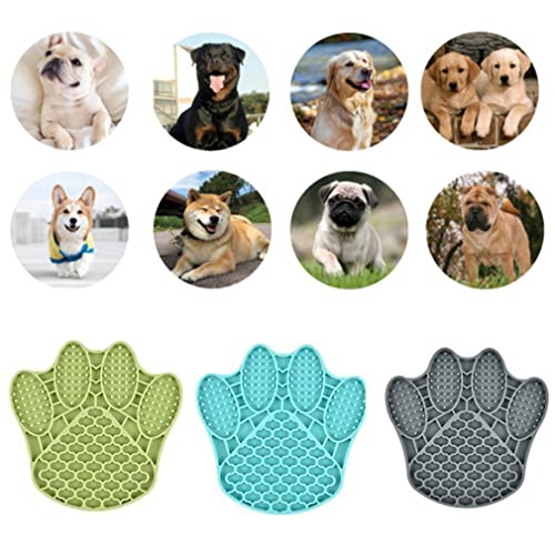 YLWL Lamer Mat Para Perros Lamer Pad Baño Para Alivio De La Ansiedad Alimentador Lento Cuencos Perro Pata Verde