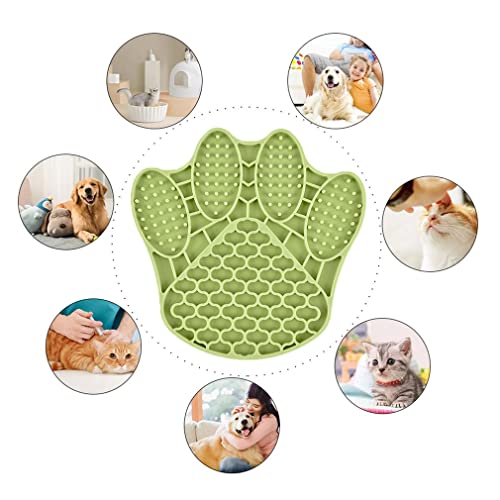 YLWL Lamer Mat Para Perros Lamer Pad Baño Para Alivio De La Ansiedad Alimentador Lento Cuencos Perro Pata Verde