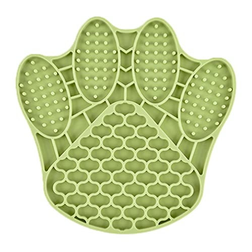 YLWL Lamer Mat Para Perros Lamer Pad Baño Para Alivio De La Ansiedad Alimentador Lento Cuencos Perro Pata Verde