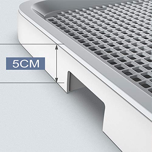 YOGAA Orinal para Cachorros con Cubierta de Pared, Bandeja, Soporte para Almohadilla de Malla con Valla, Sistema de 2 Capas, Orinal para Mascotas, fácil de Limpiar
