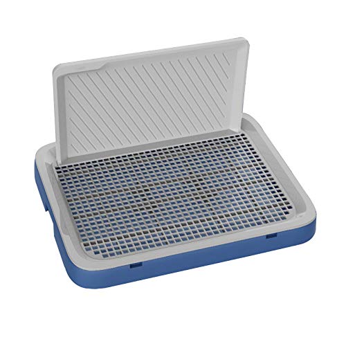 YOGAA Orinal para Cachorros con Cubierta de Pared, Bandeja, Soporte para Almohadilla de Malla con Valla, Sistema de 2 Capas, Orinal para Mascotas, fácil de Limpiar