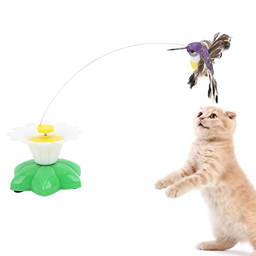 YOIM Juguete Eléctrico para Gatos Y Pájaros Voladores, Juguete Interactivo Realista para Gatos Y Pájaros con Sonido Luttering para Animales Pequeños