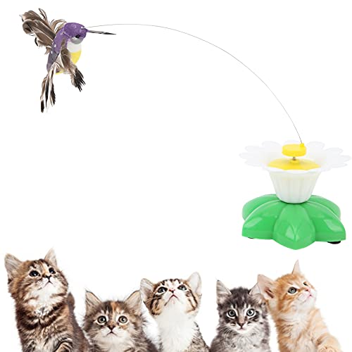 YOIM Juguete Eléctrico para Gatos Y Pájaros Voladores, Juguete Interactivo Realista para Gatos Y Pájaros con Sonido Luttering para Animales Pequeños