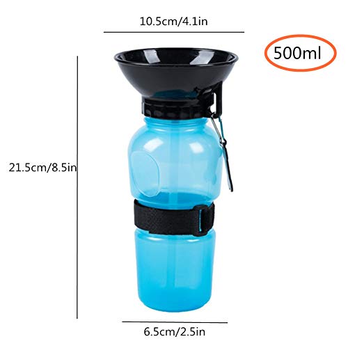 Yongkanghappy Bebedero Portatil Perro Bebedero Perro Portatil Botella de Agua para Perros Dispensador de Agua para Viajes al Aire Libre para Mascotas Blue