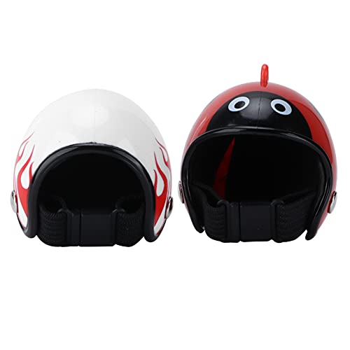 YongliJc Casco de pájaro de Pollo, Decorativo de Aves de Corral para Mascotas, Casco con diseño de Mariquita de Llama, para Pato de pájaro